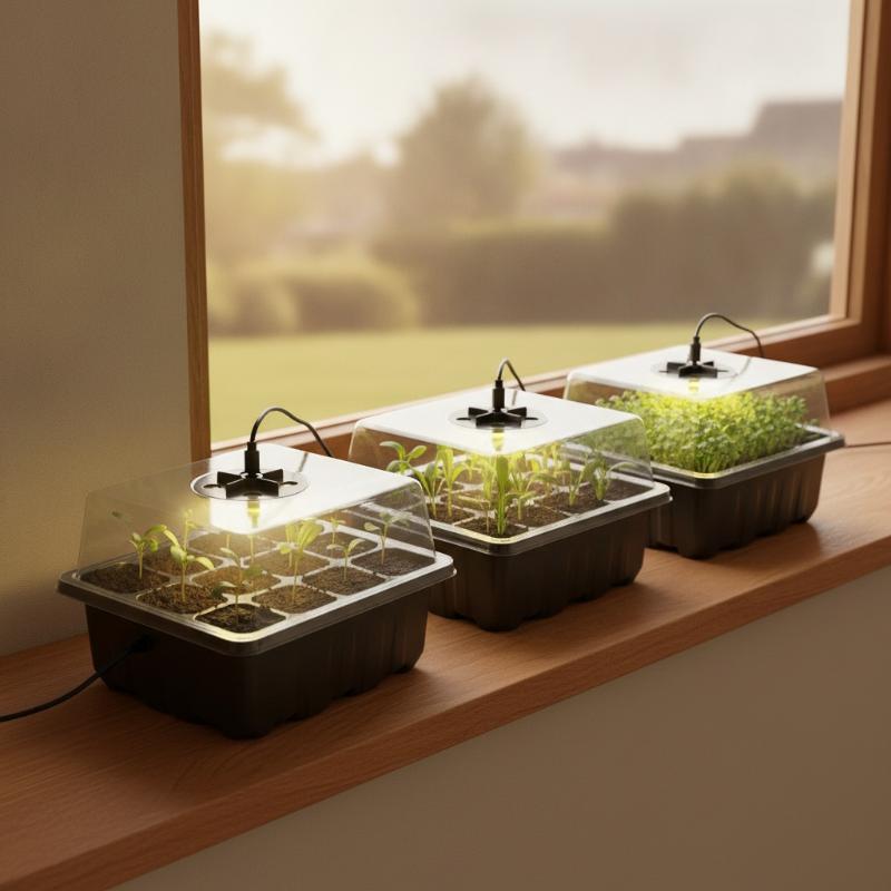 Humidity Dome Kit - 6/12-Cell Home Seed Starter Tray With